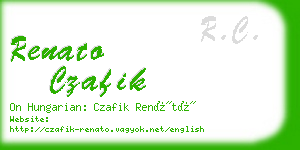 renato czafik business card